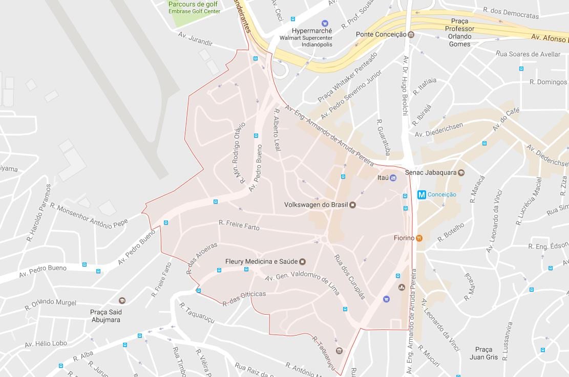 Map of Jabaquara São Paulo