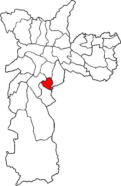 Map of Jabaquara sub-prefecture São Paulo