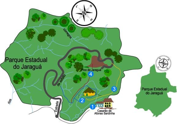 Map of Jaraguá Peak