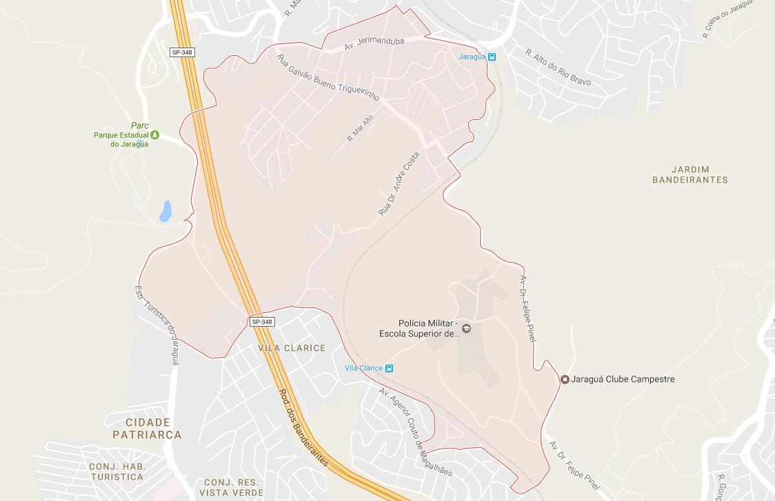 Map of Jaraguá São Paulo
