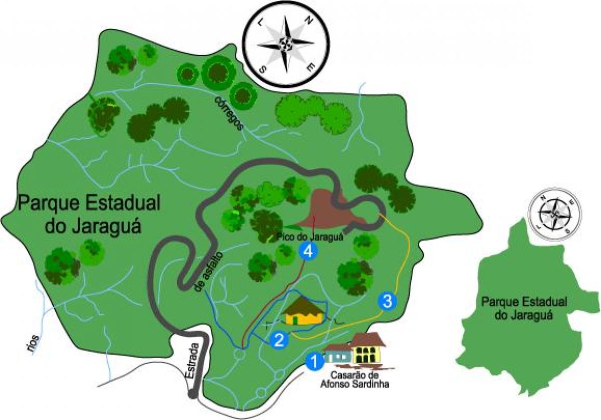 Map of Jaraguá Park