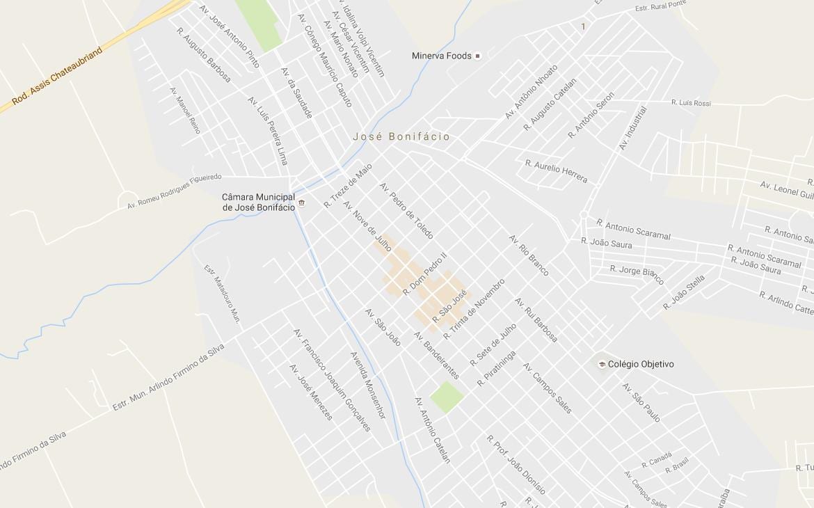 Map of José Bonifácio São Paulo