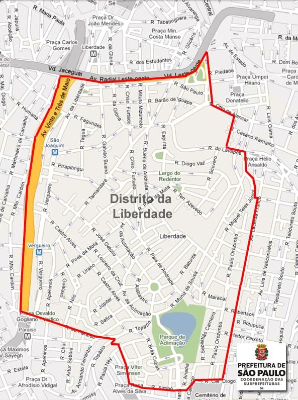 Map of Liberdade São Paulo