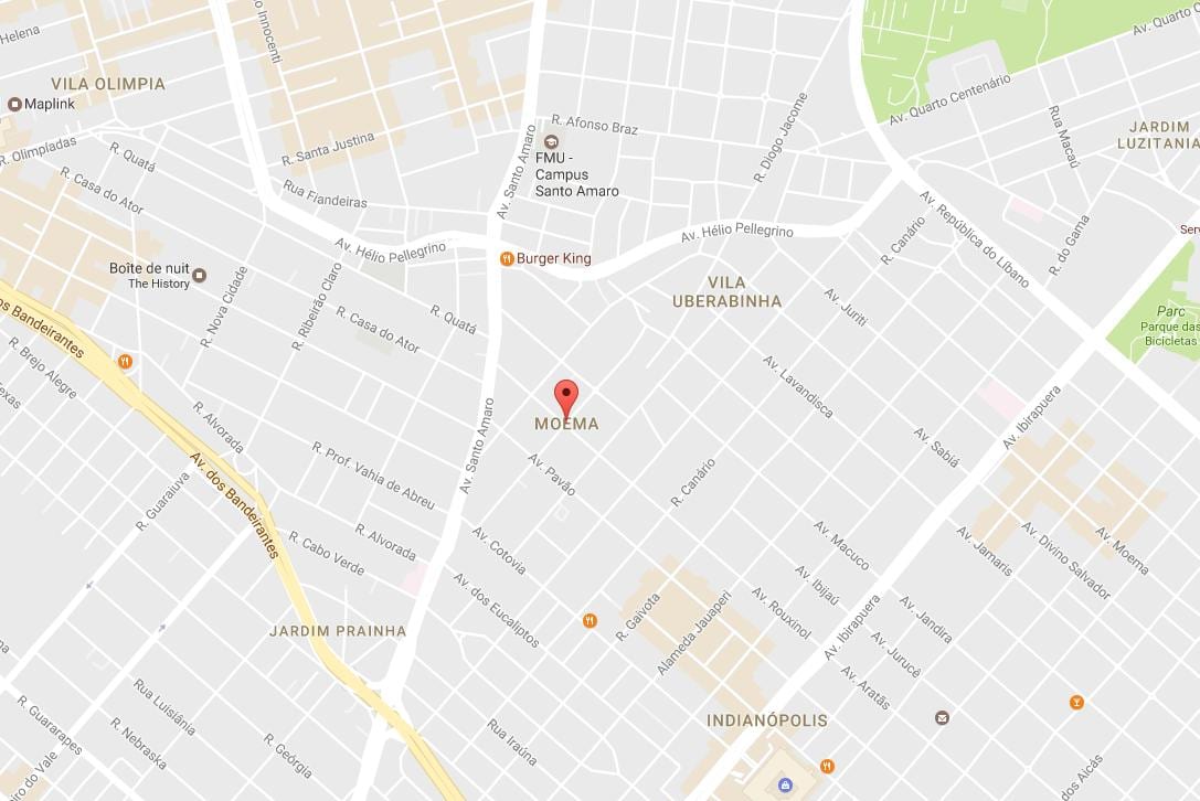 Map of Moema São Paulo