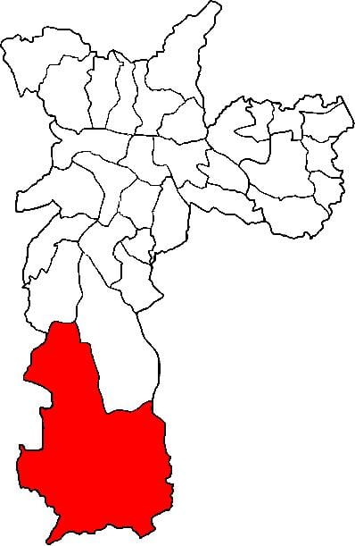 Map of Parelheiros sub-prefecture São Paulo