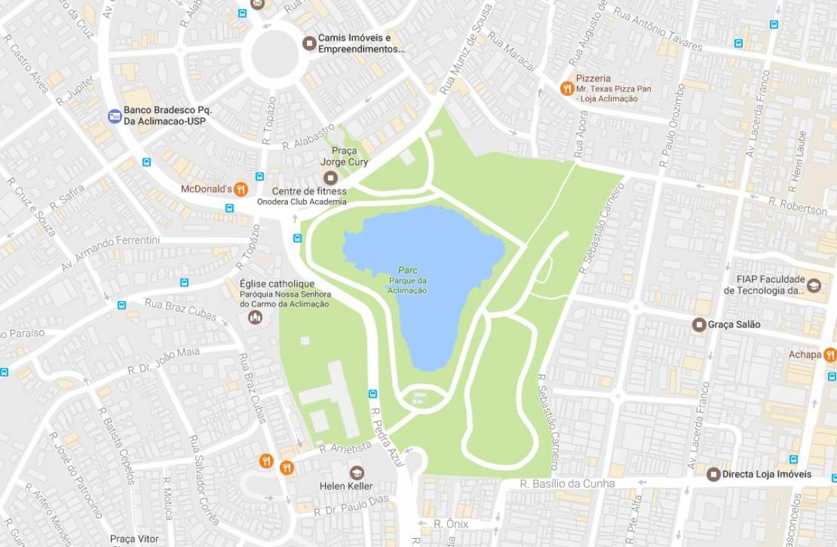 Map of park acclimatization São Paulo