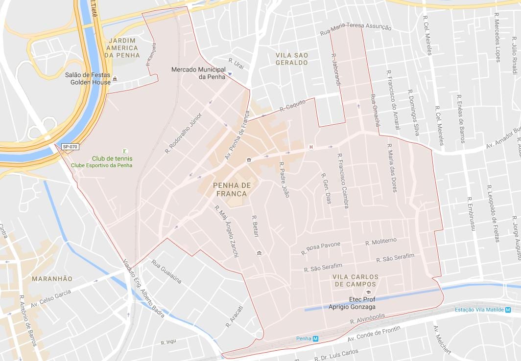 Map of Penha São Paulo