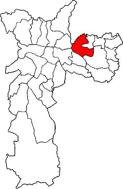 Map of Penha sub-prefecture São Paulo