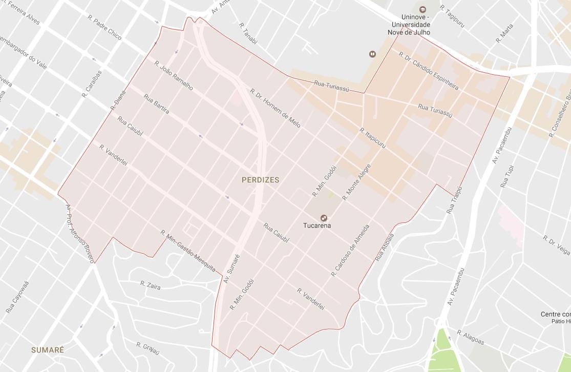 Map of Perdizes São Paulo