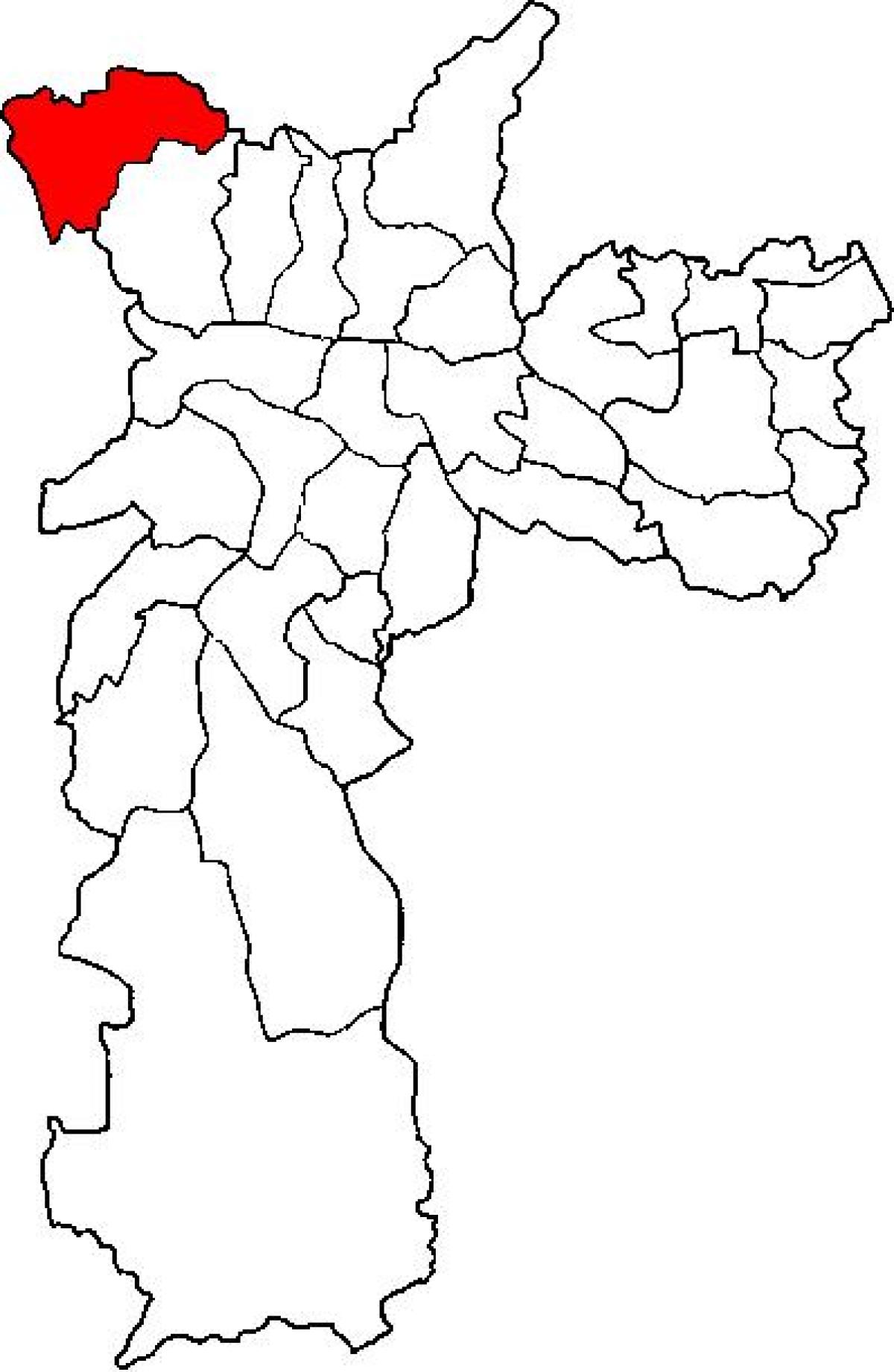 Map of Perus sub-prefecture São Paulo