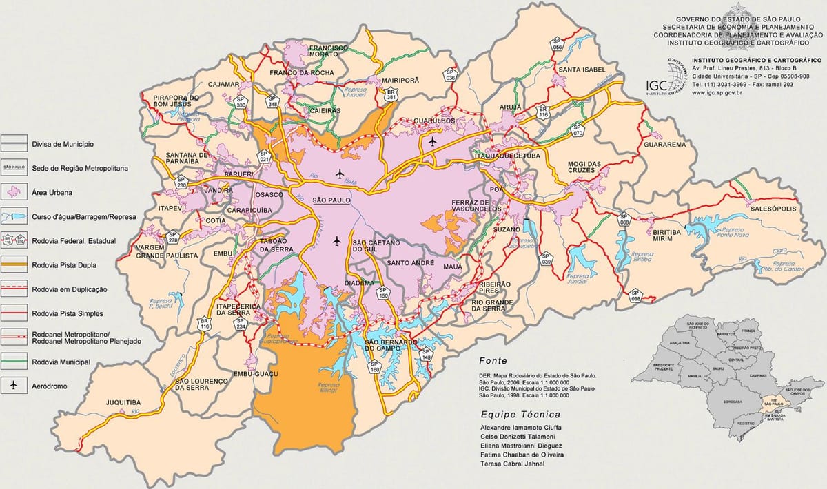 Map of photograph of the great São Paulo
