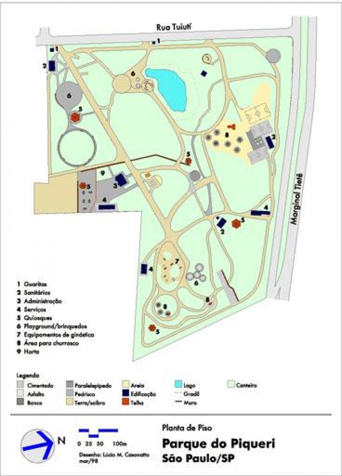 Map of Piqueri São Paulo Park