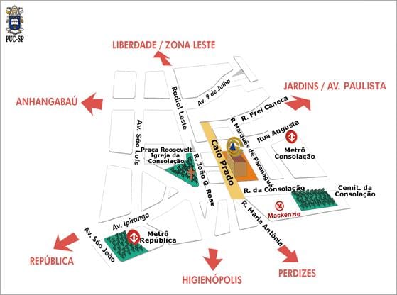 Map of Pontifical Catholic University of São Paulo