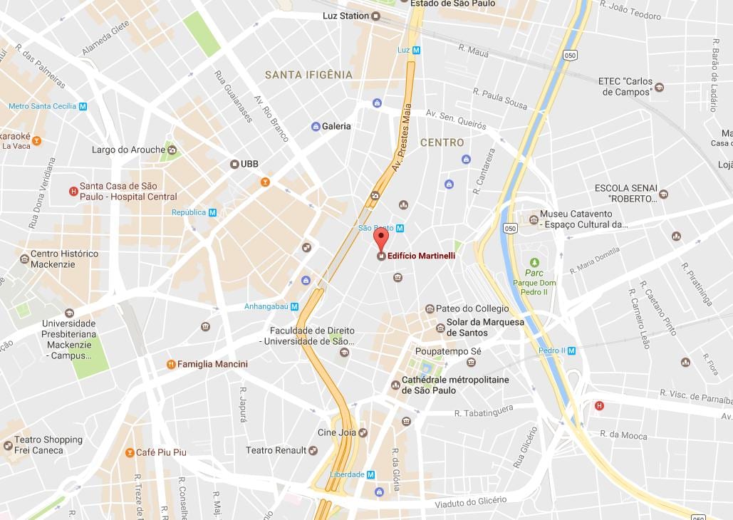 Map of Prédio Martinelli