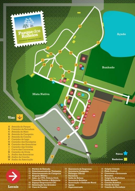 Map of Rodeio São Paulo park