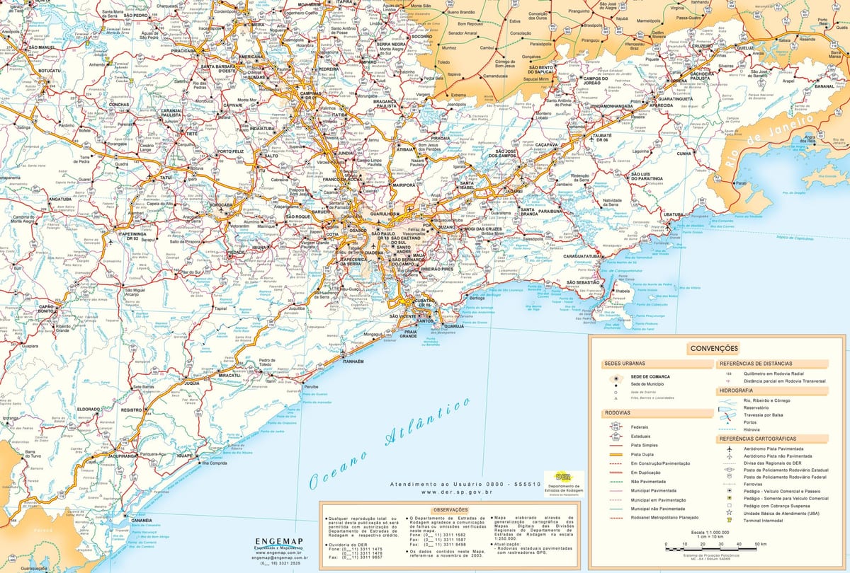 Map of São Paulo city