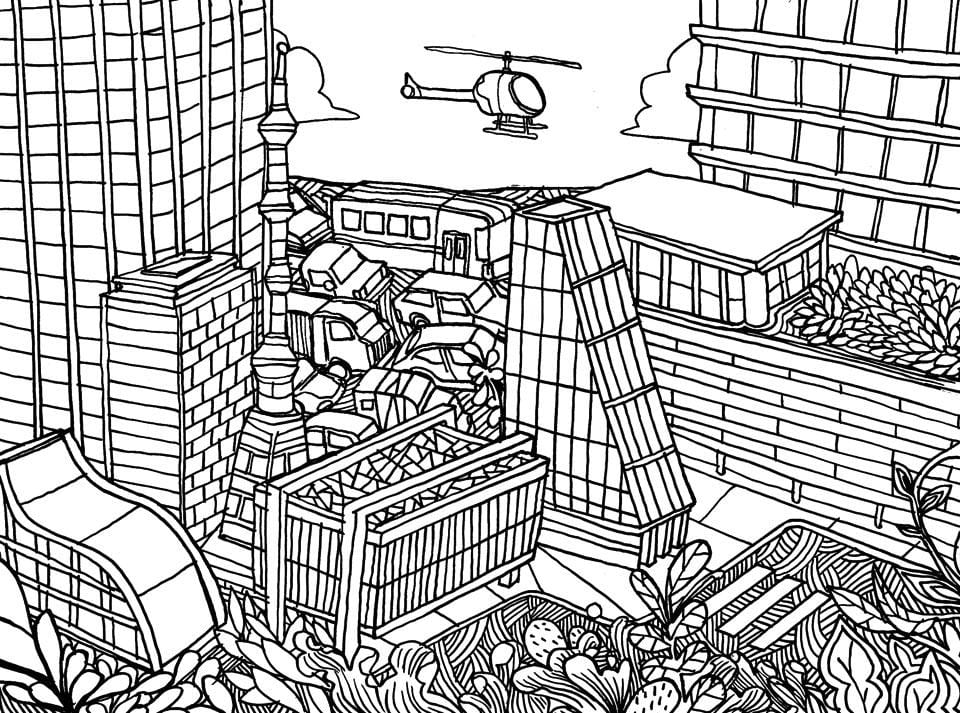 Map of São Paulo coloring - Paulista Avenue
