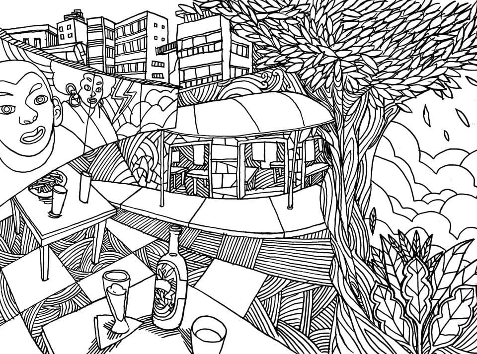 Map of São Paulo coloring - Vila Madalena
