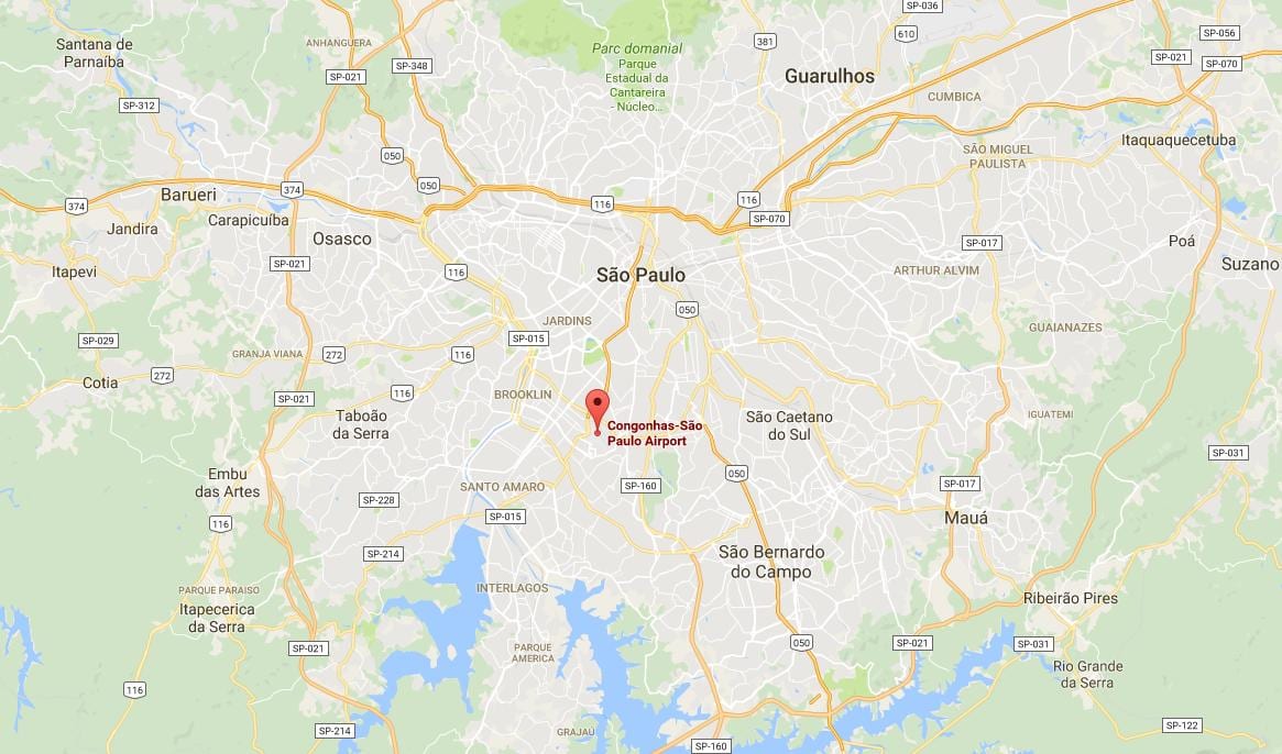 Map of São Paulo Congonhas airport