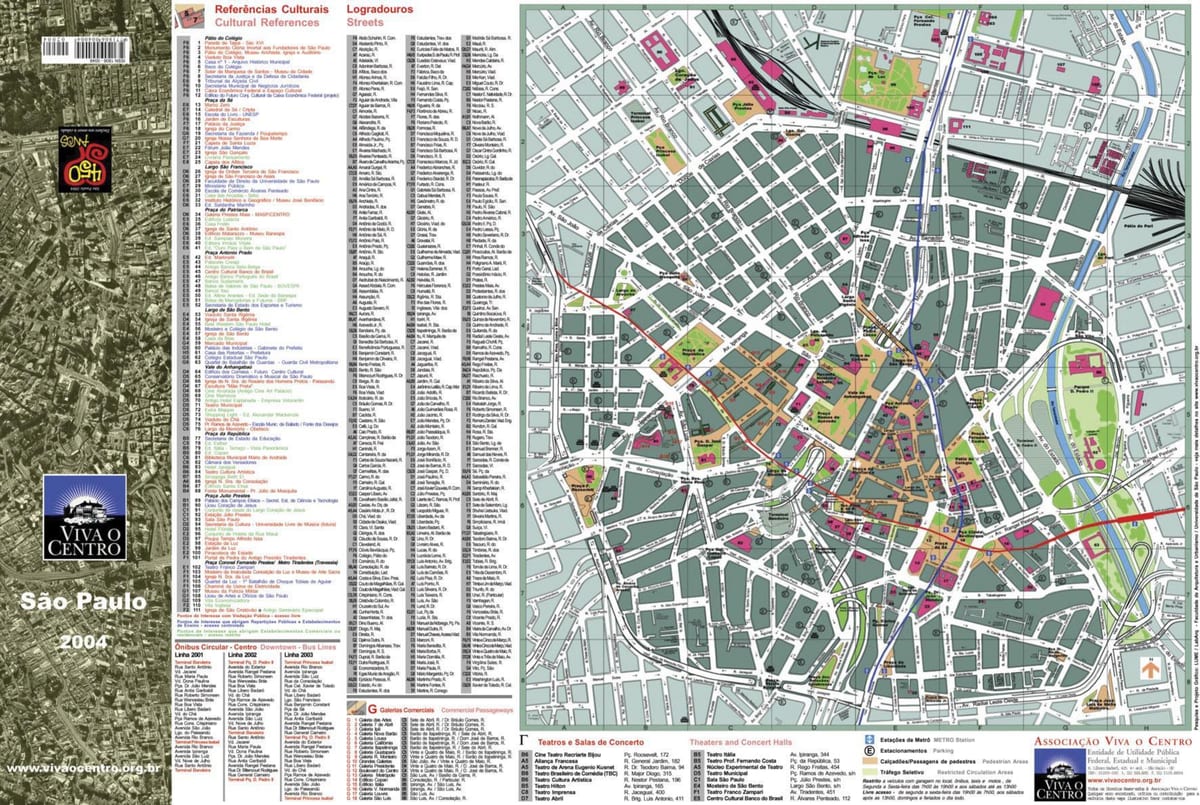 Map of São Paulo downtown