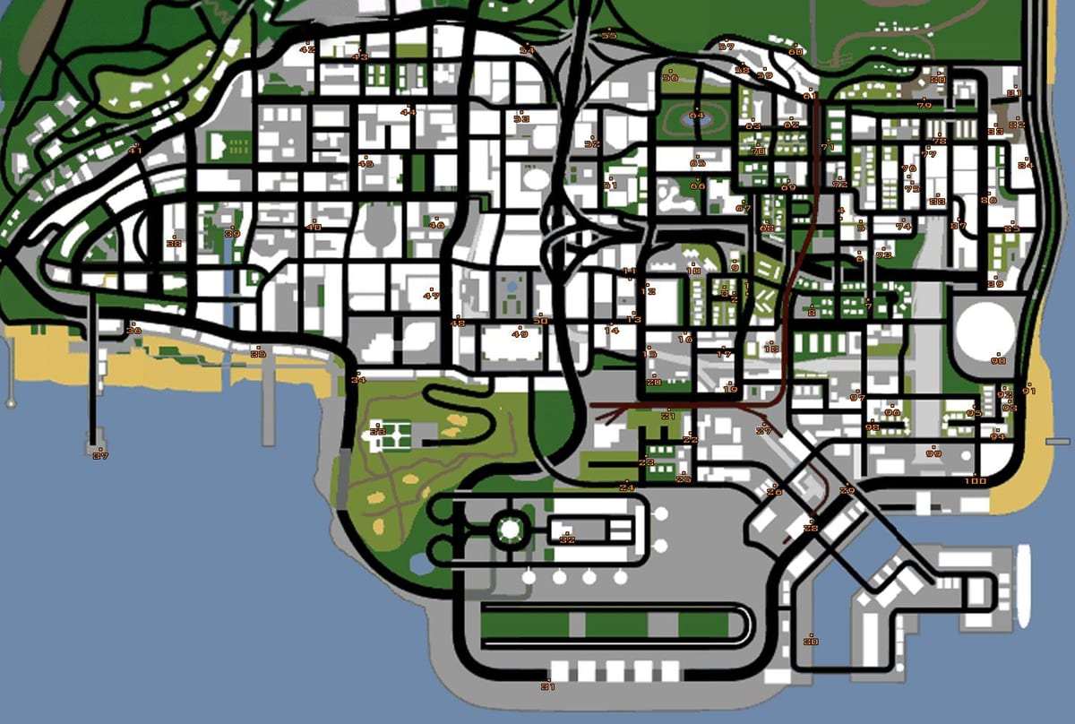 Map of São Paulo pichação