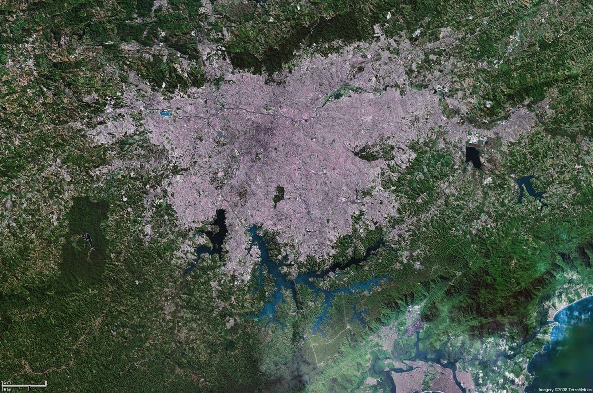Map of São Paulo satellite