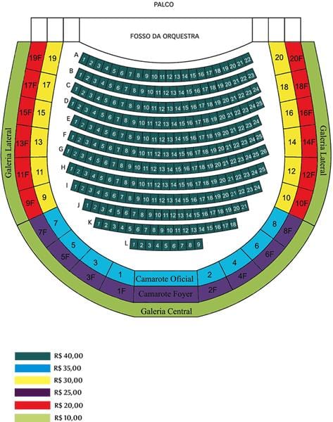 Map of São Pedro theater