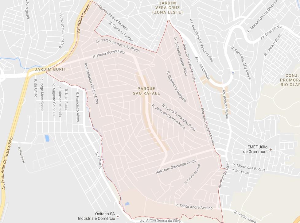 Map of São Rafael São Paulo