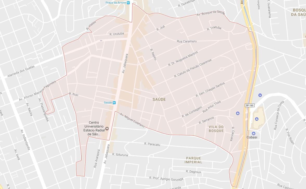 Map of Saúde São Paulo