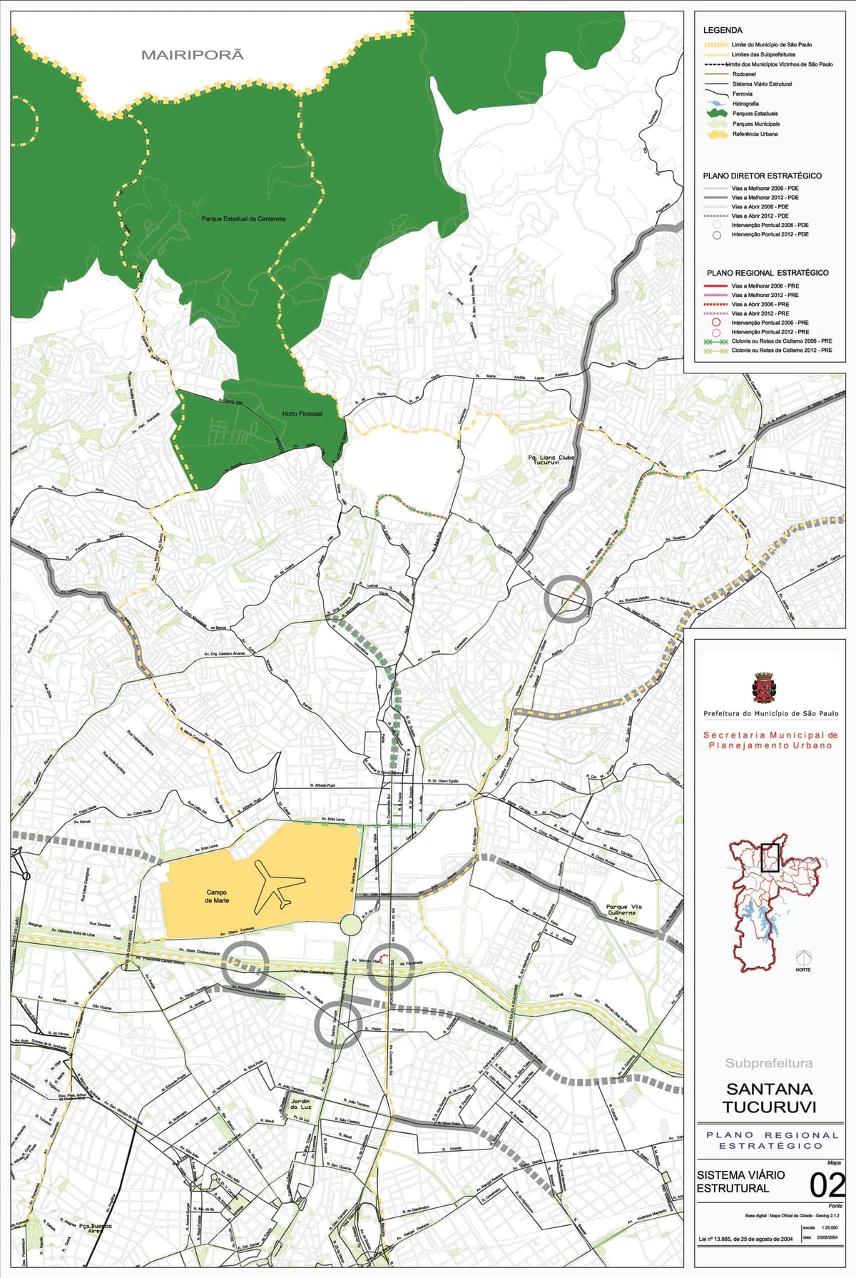 Map of Santana São Paulo - Roads