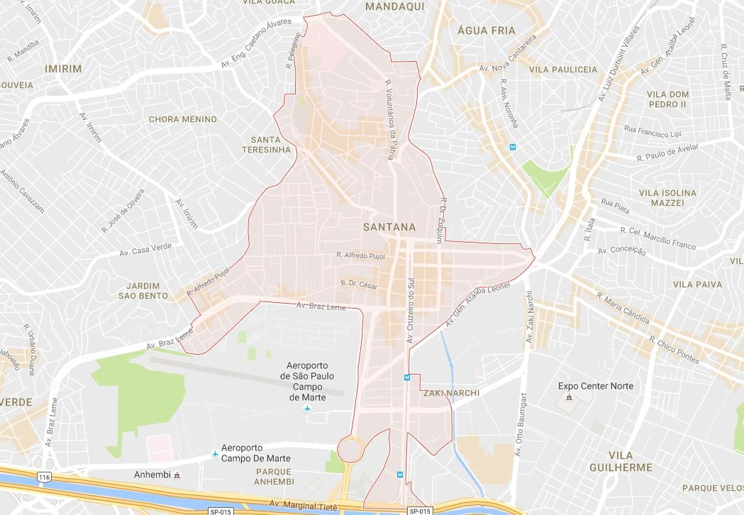 Map of Santana São Paulo