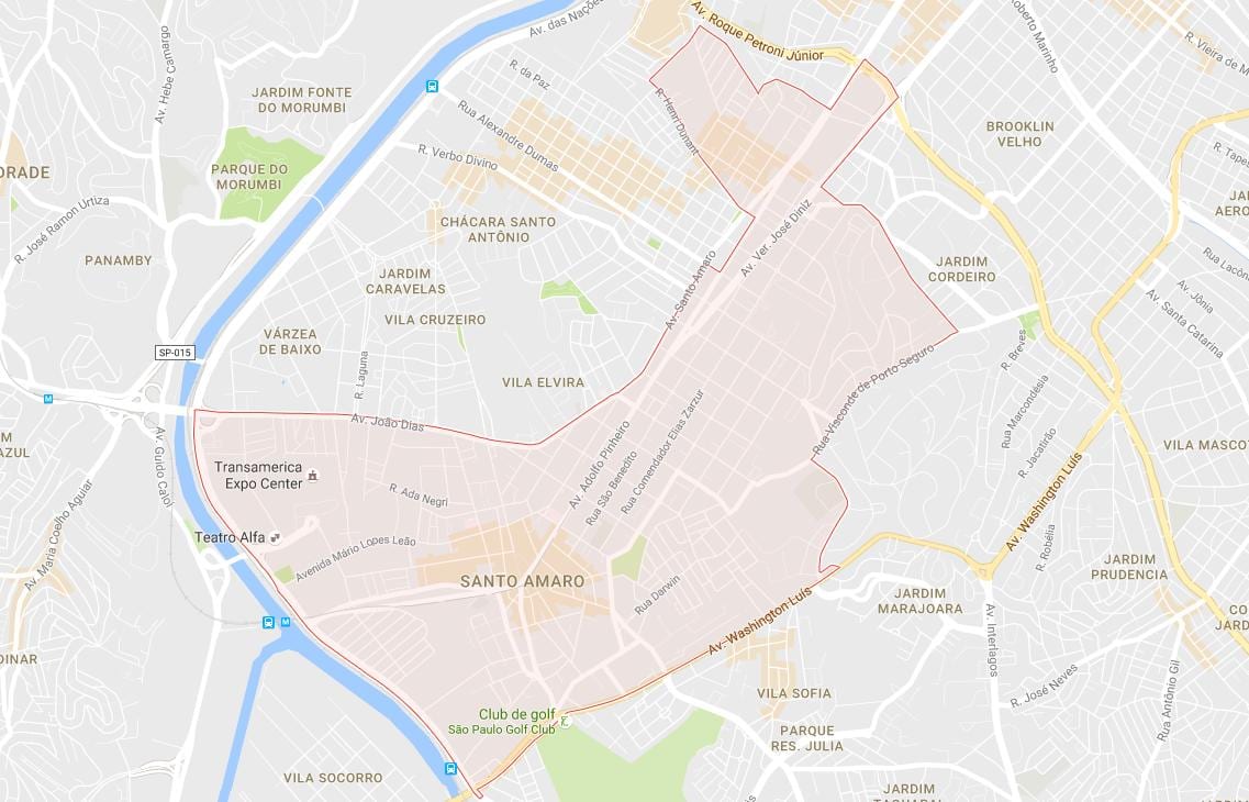 Map of Santo Amaro São Paulo