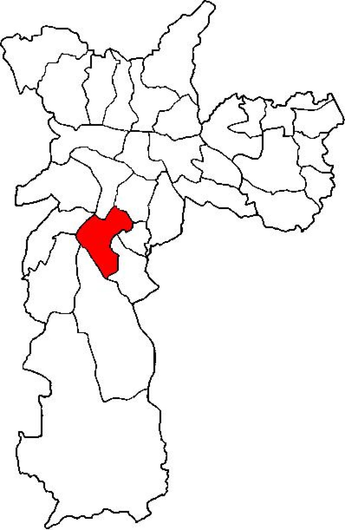 Map of Santo Amaro sub-prefecture São Paulo