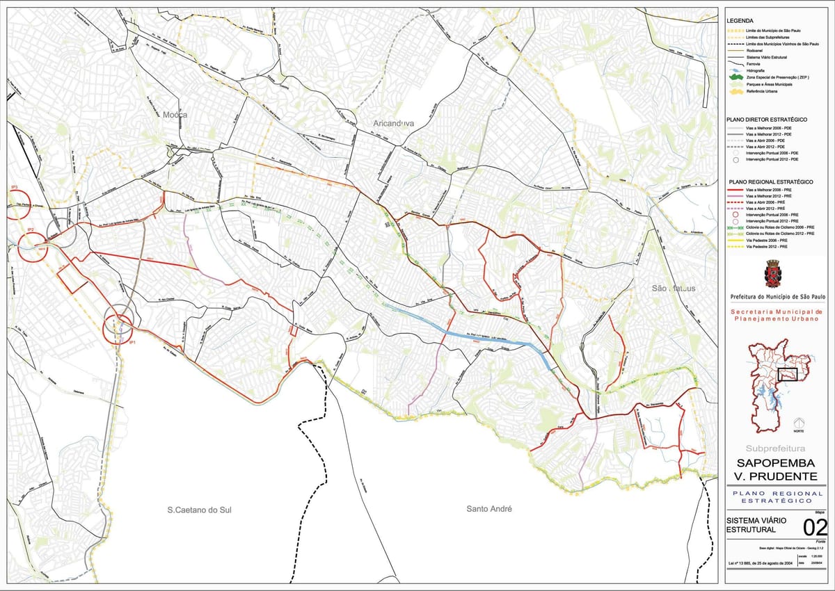 Map of Sapopembra São Paulo - Roads