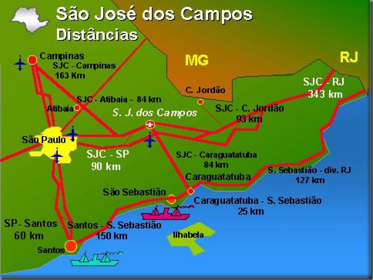 Map of São José dos Campos airport