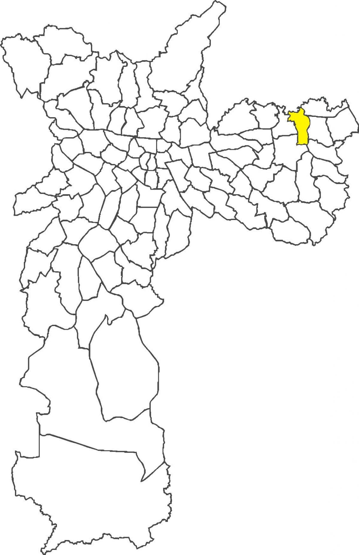 Map of São Miguel Paulista district