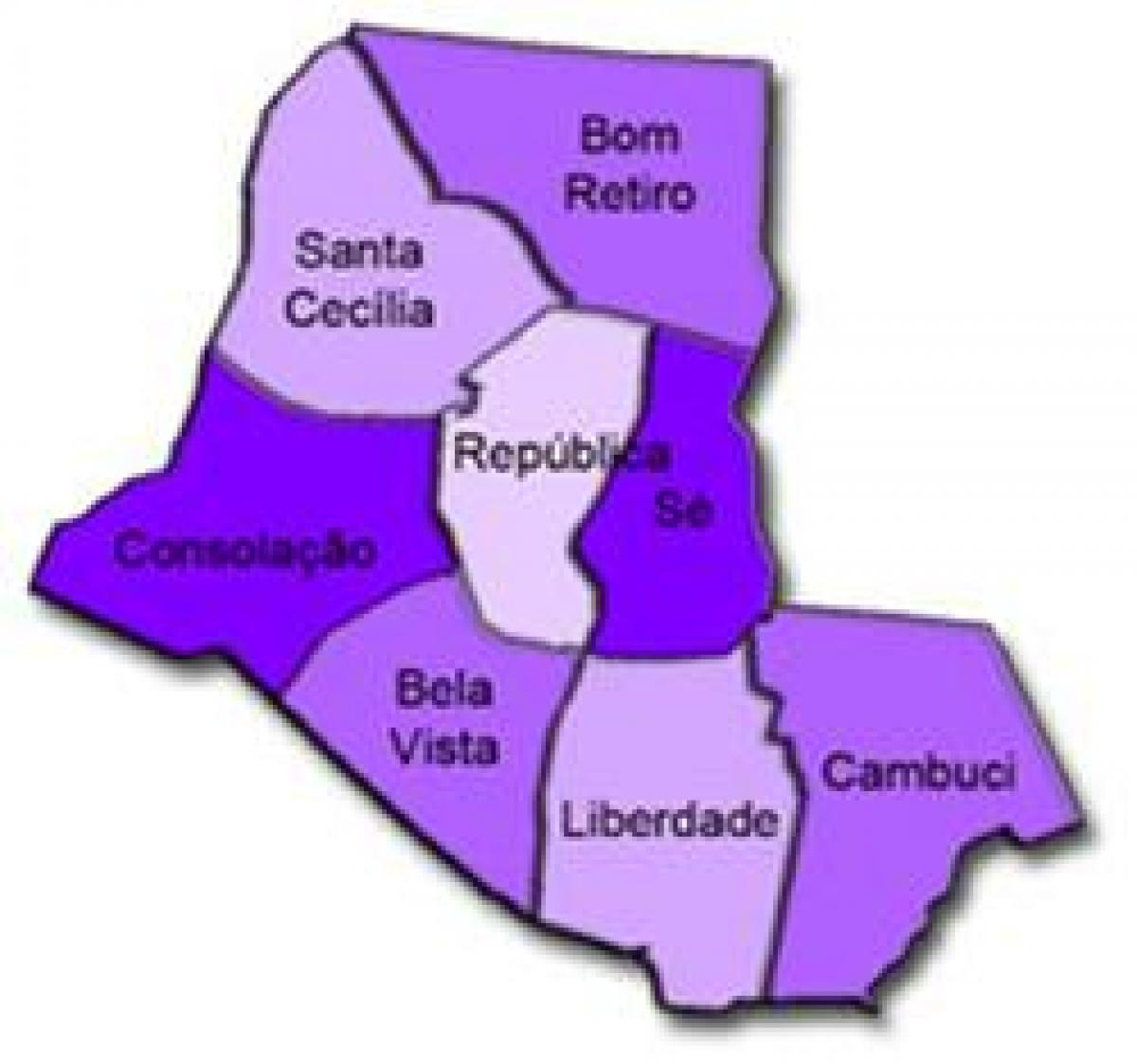 Map of Sé sub-prefecture