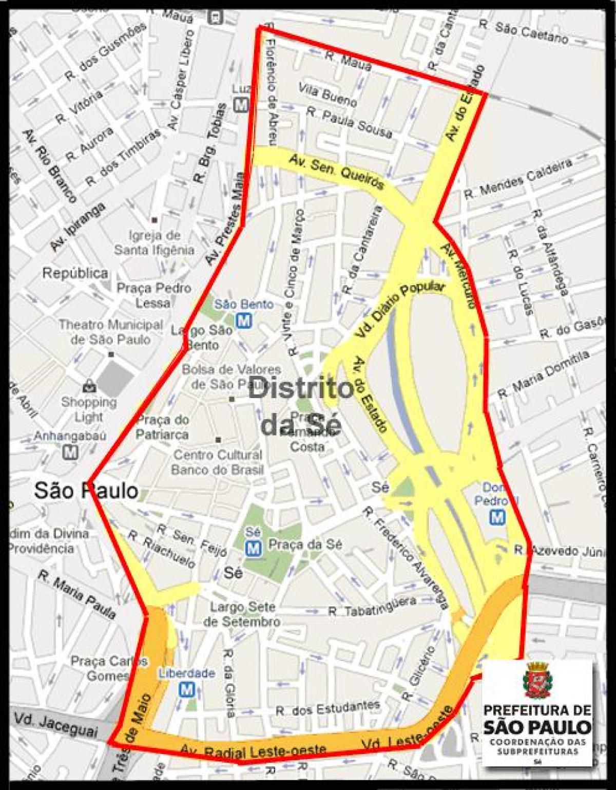 Map of Sé São Paulo