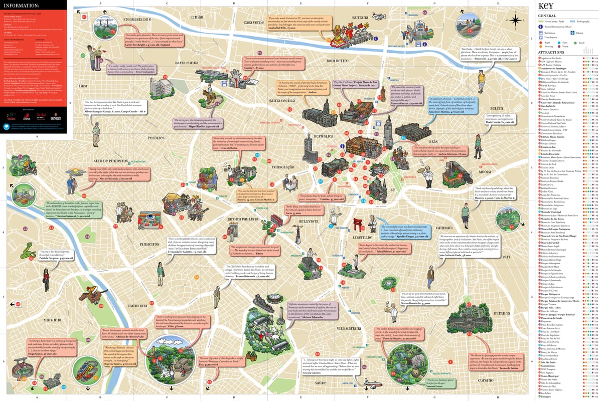 Map of tourist São Paulo