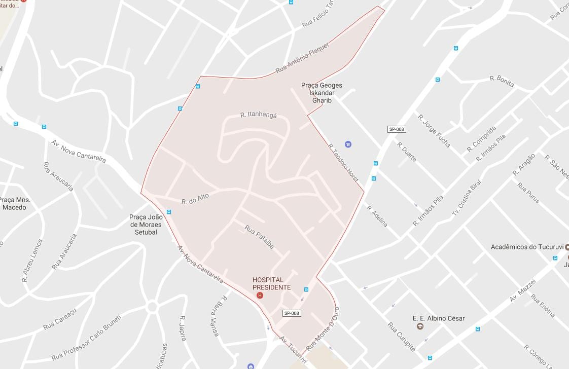 Map of Tucuruvi São Paulo