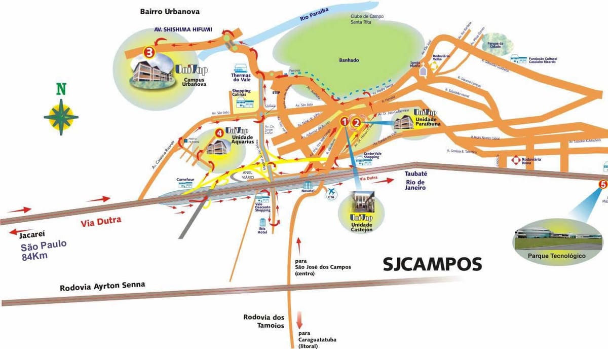 Map of UNIVAP São Paulo