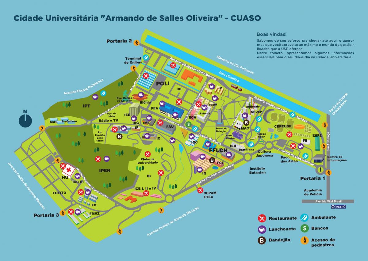 Map of university Armando de Salles Oliveira - CUASO