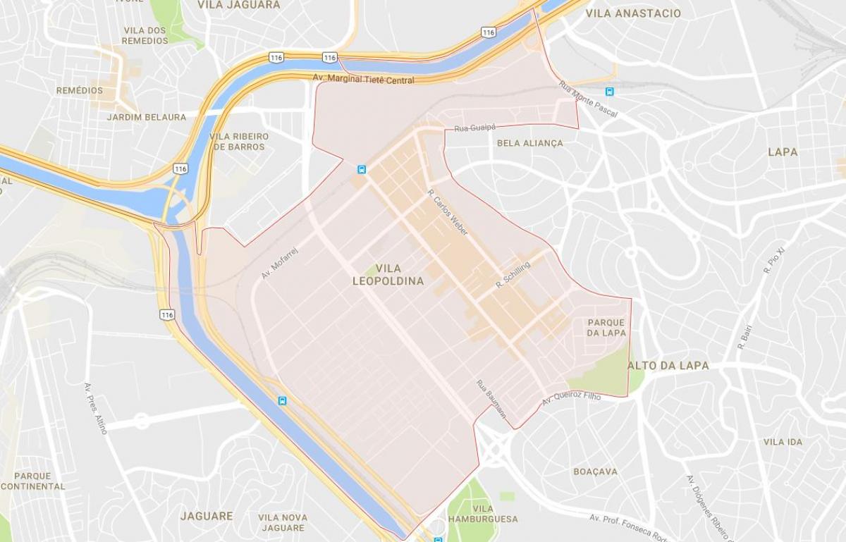 Map of Vila Leopoldina São Paulo