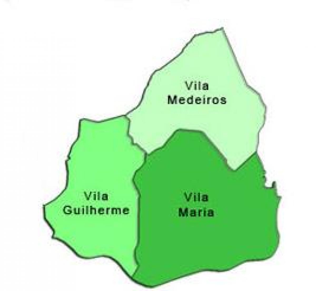 Map of Vila Maria sub-prefecture