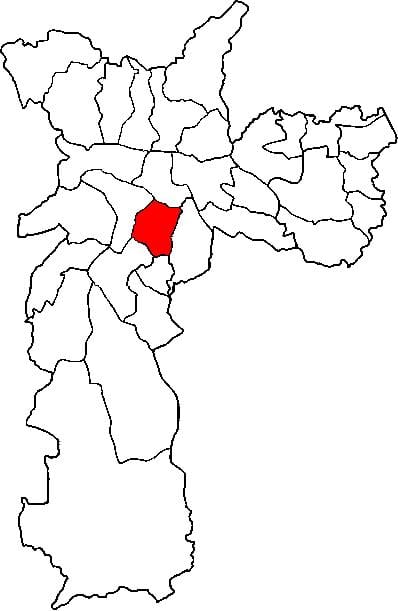 Map of Vila Mariana sub-prefecture São Paulo