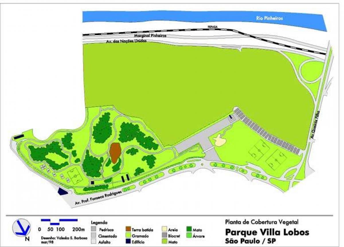 Map of Villa lobos  Park
