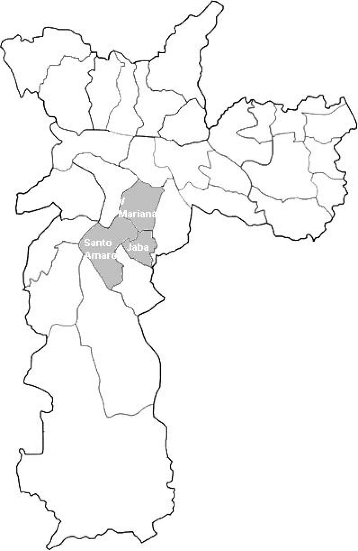 Map of zone Centro-Sul São Paulo