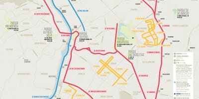 Map of bicycle path São Paulo
