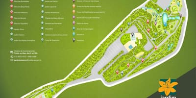 Map of botanical garden Jundiaí
