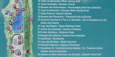 Map of botanical garden São Paulo